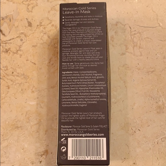 Moroccan Gold Series Leave-In-Mask NIB - Picture 2 of 2